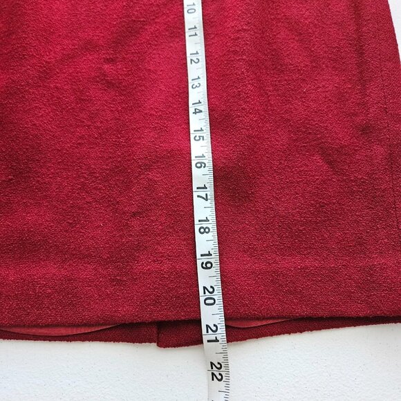Ann Taylor 2 pc Skirt Suit Size 6 Lined Cranberry Red Wool Blend Career Office - Picture 5 of 12